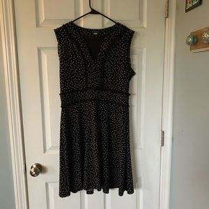 Black dress with polka dots